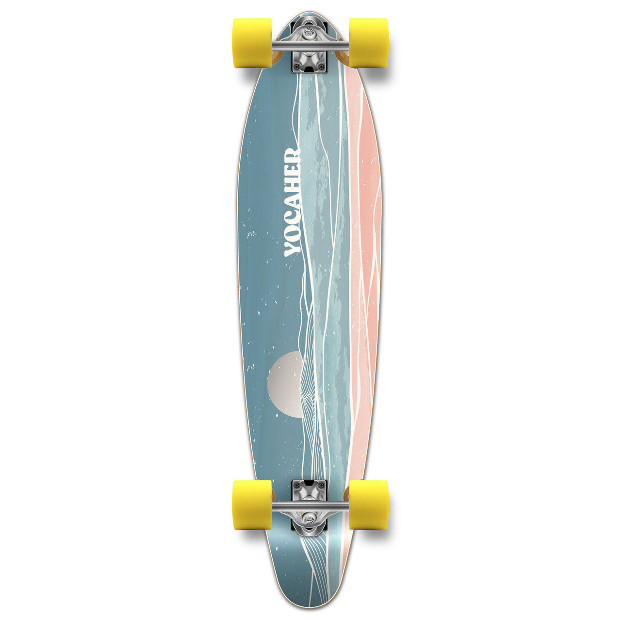 Yocaher Kicktail Longboard Complete - Horizon Night