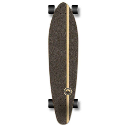 Yocaher Kicktail Longboard Complete - Black Digital Wave