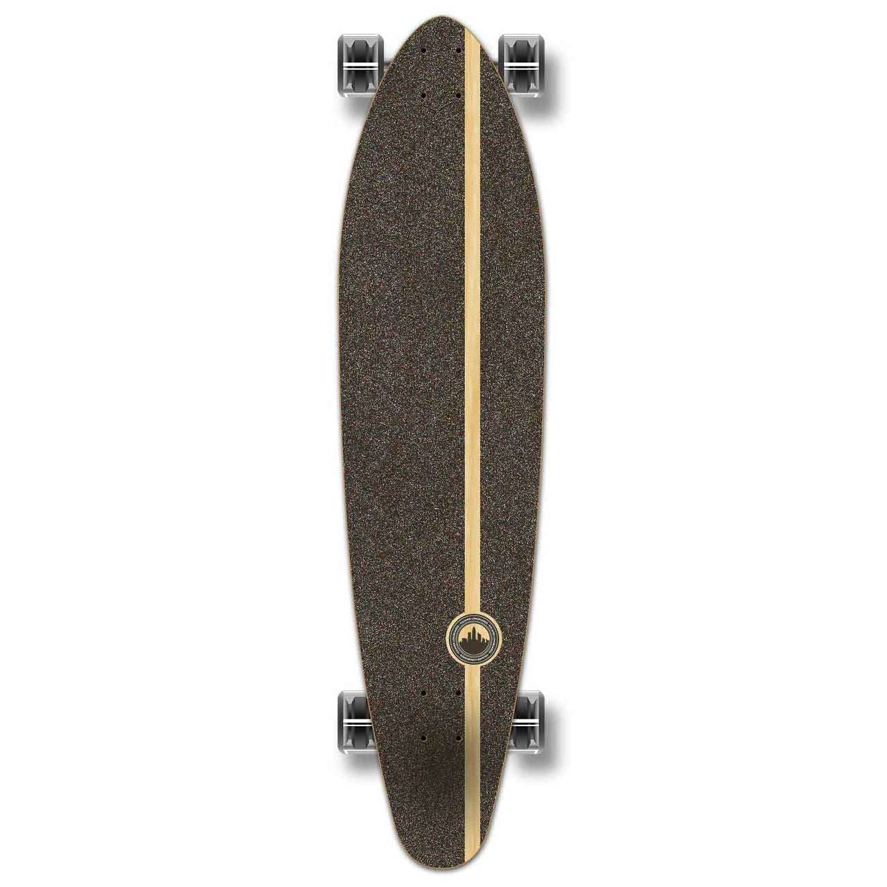 Yocaher Kicktail Longboard Complete - Geometric Series - Green