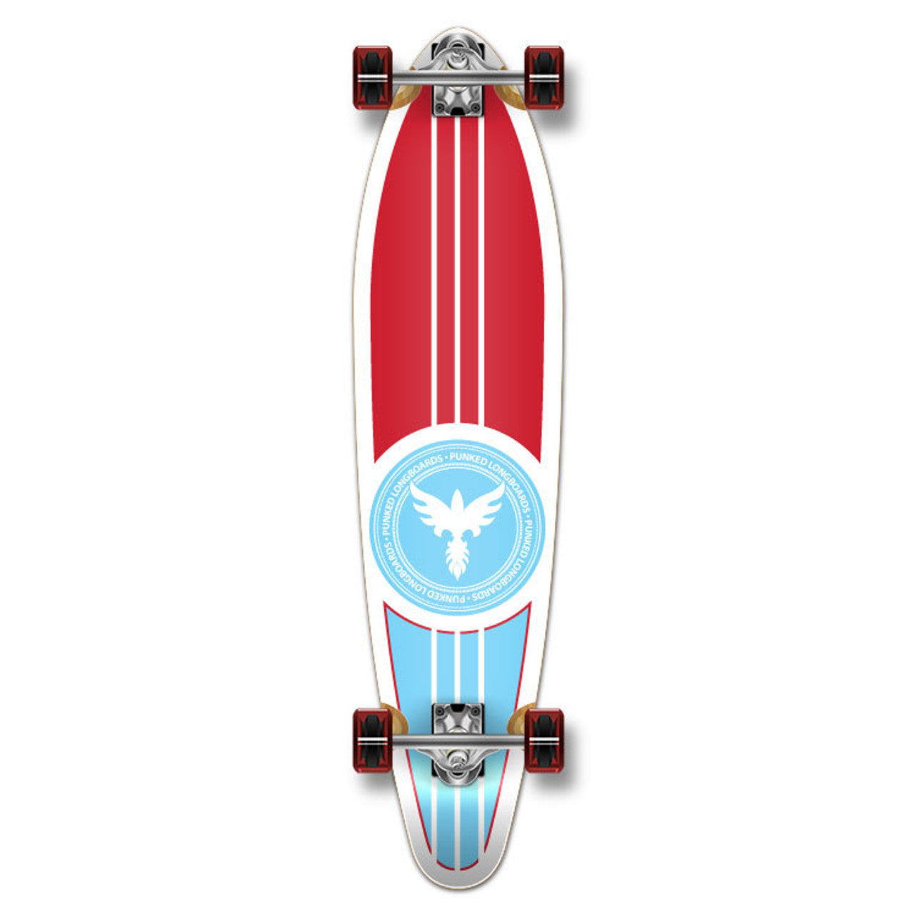Yocaher Kicktail Longboard Complete - Patriot