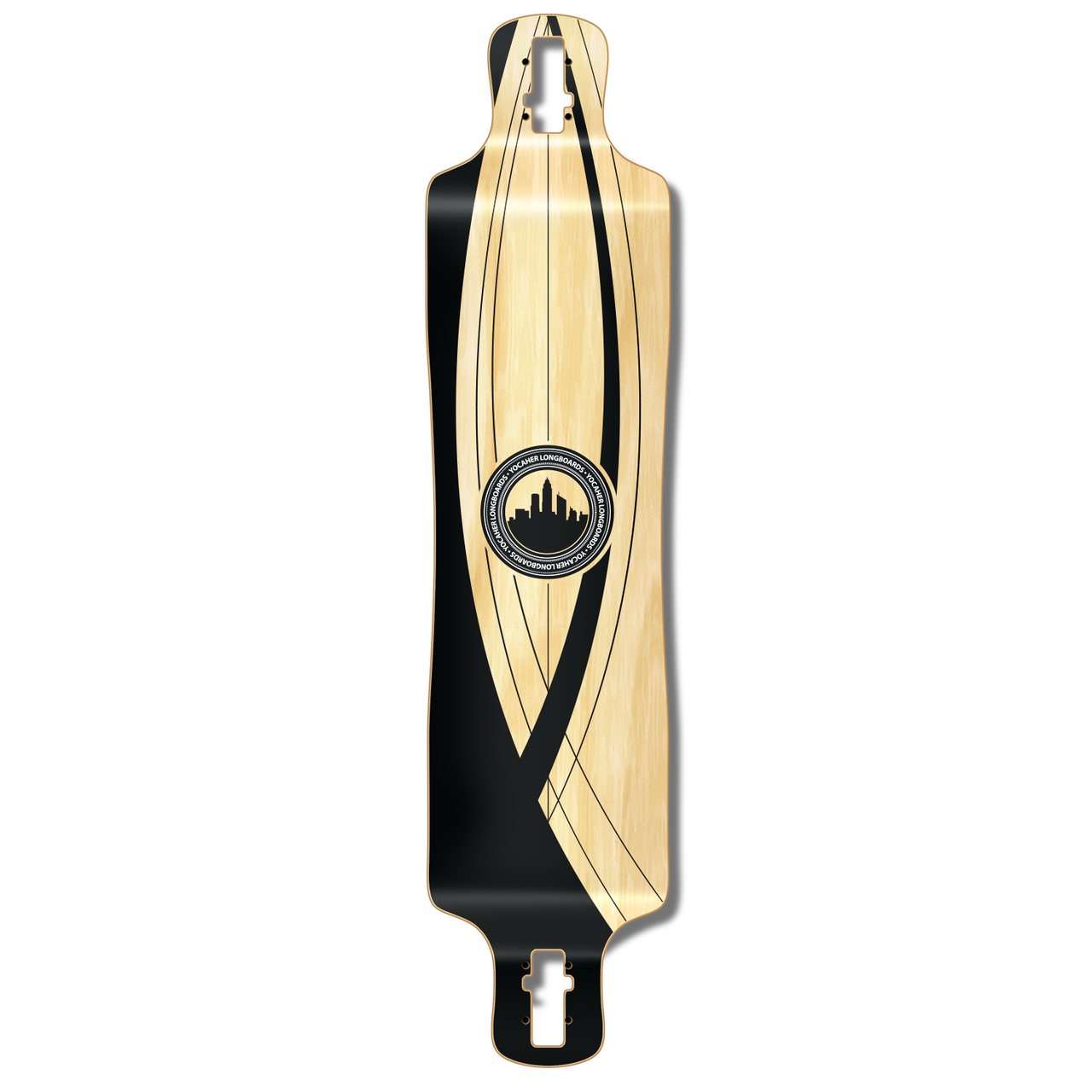 Yocaher Lowrider Longboard Deck - Crest Onyx