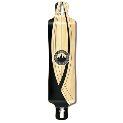 Yocaher Lowrider Longboard Deck - Crest Onyx