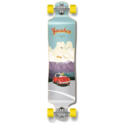 Yocaher Lowrider Longboard Complete - VW Beetle Series - Red