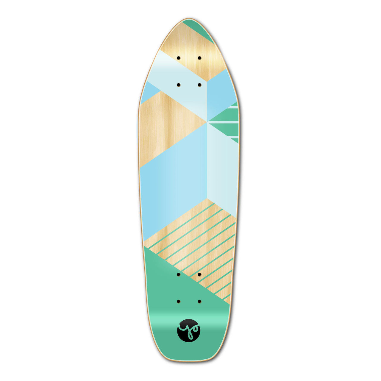 Yocaher Mini Cruiser Deck - Geometric Series - Green