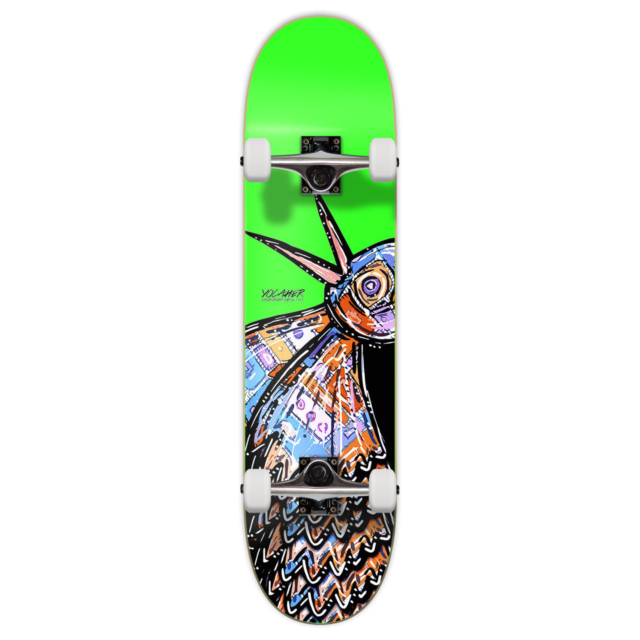 Yocaher Complete Skateboard 7.75" - The Bird Green