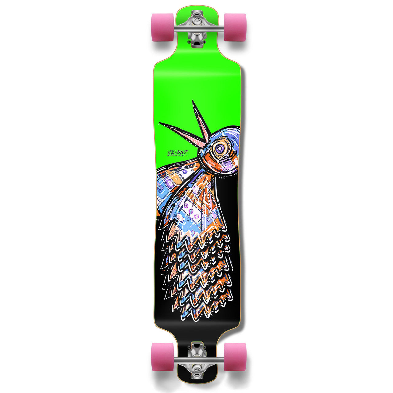 Yocaher Lowrider Longboard Complete - The Bird Green