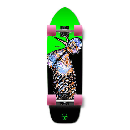 Yocaher Old School Longboard Complete - The Bird Series Green