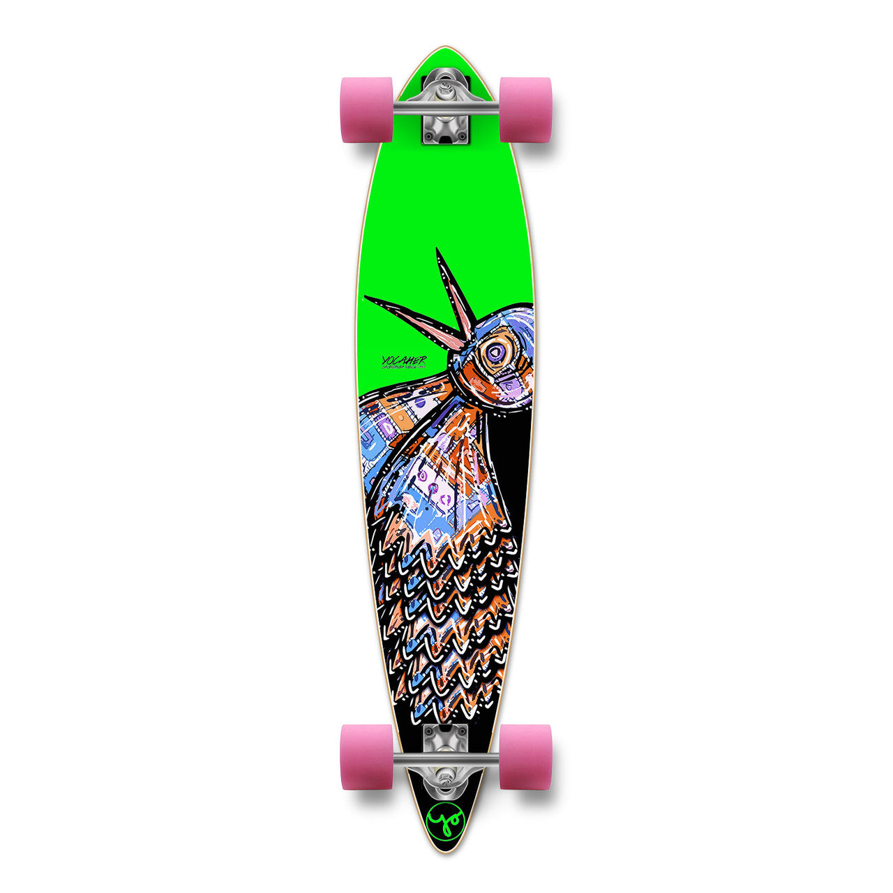 Yocaher Pintail Longboard Complete - The Bird Green