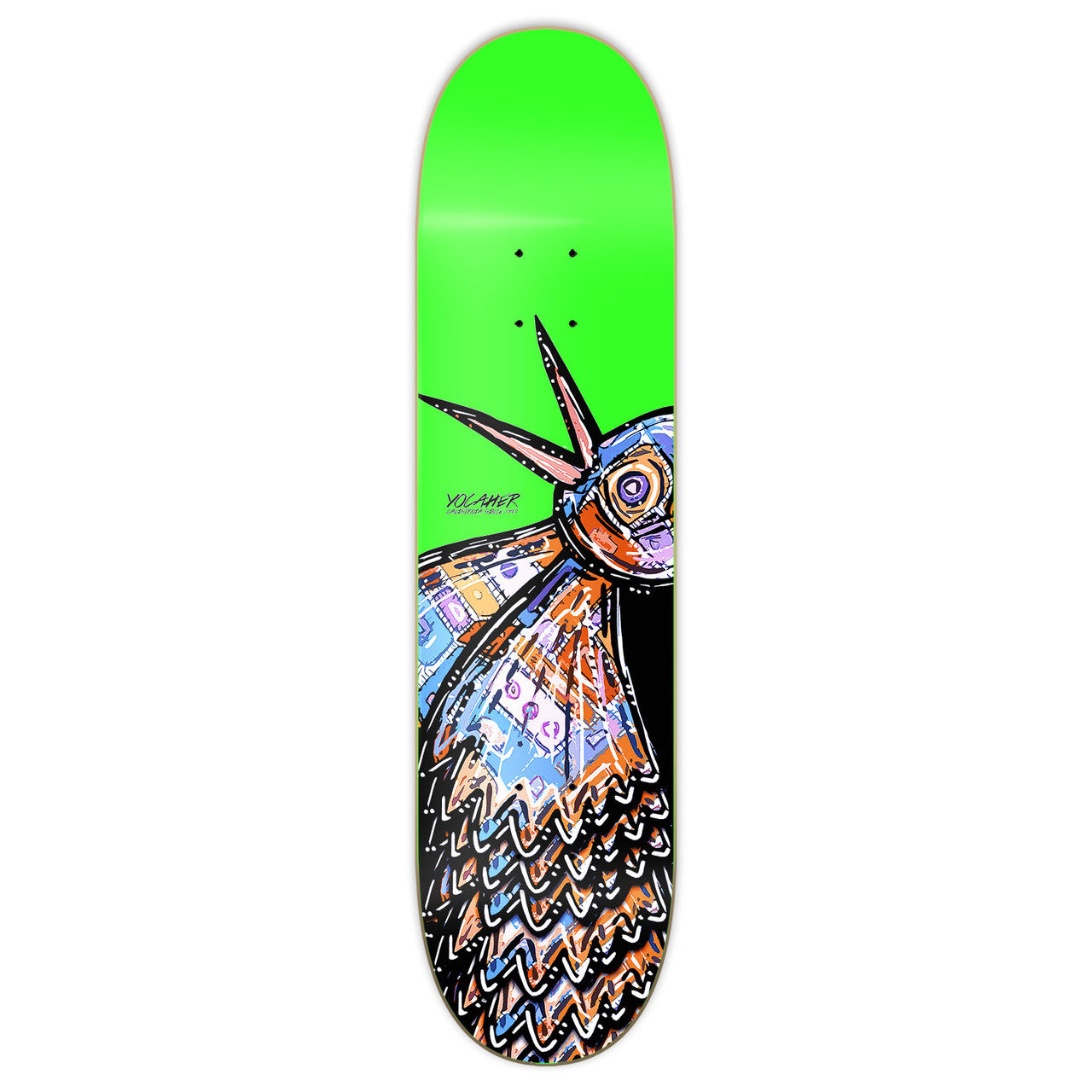 Graphic Skateboard Deck - The Bird Green