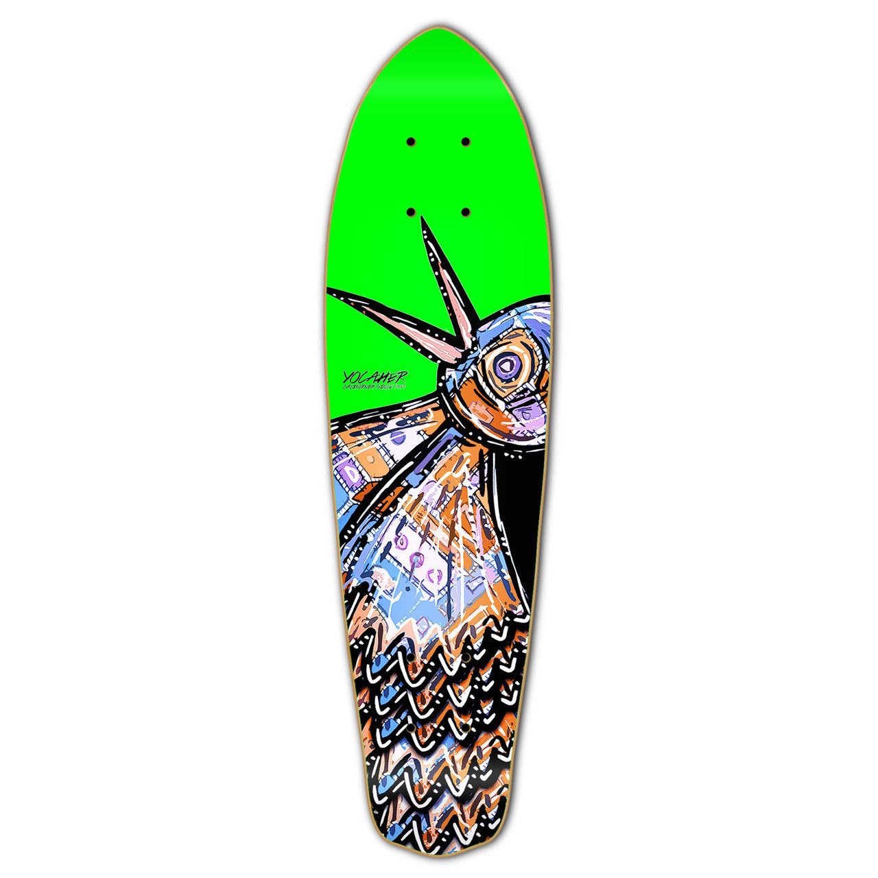 Yocaher Micro Cruiser Deck - The Bird Green