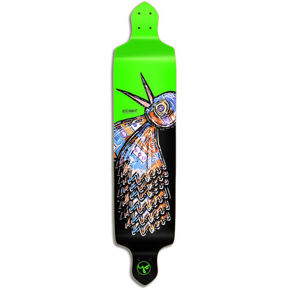 Yocaher Drop Down Longboard Deck - The Bird Green