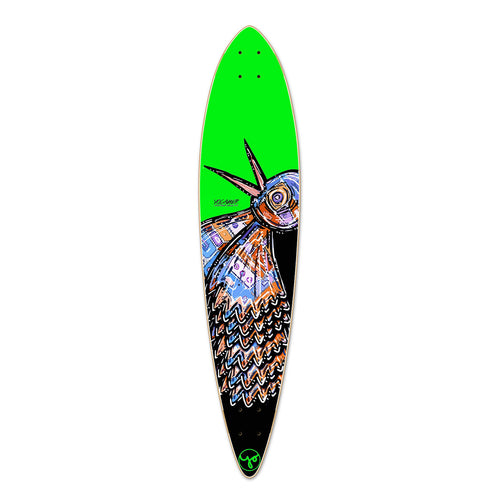 Yocaher Pintail Longboard Deck - The Bird Green