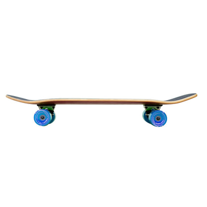 Yocaher Old School Longboard Complete - Checker Blue