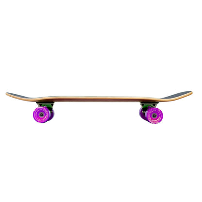 Yocaher Old School Longboard Complete - Geometric Series - Purple