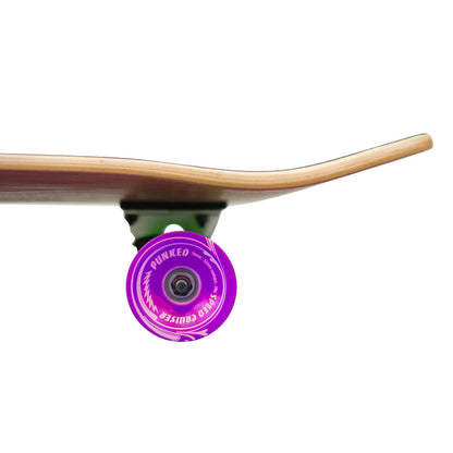 Yocaher Old School Longboard Complete - Geometric Series - Purple