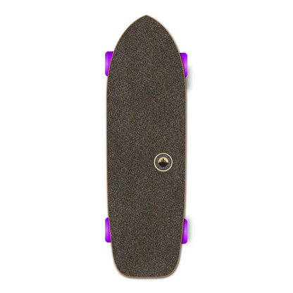 Yocaher Old School Longboard Complete - Geometric Series - Purple