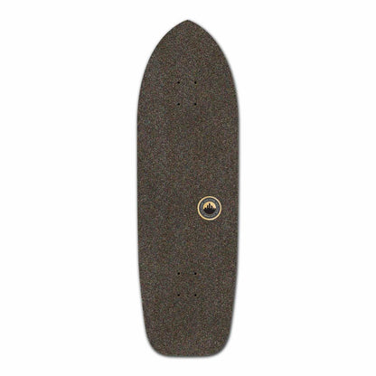 Yocaher Old School Longboard Deck - Black Digital Wave