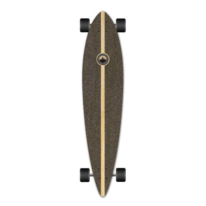 Yocaher Pintail Longboard Complete - Black Digital Wave