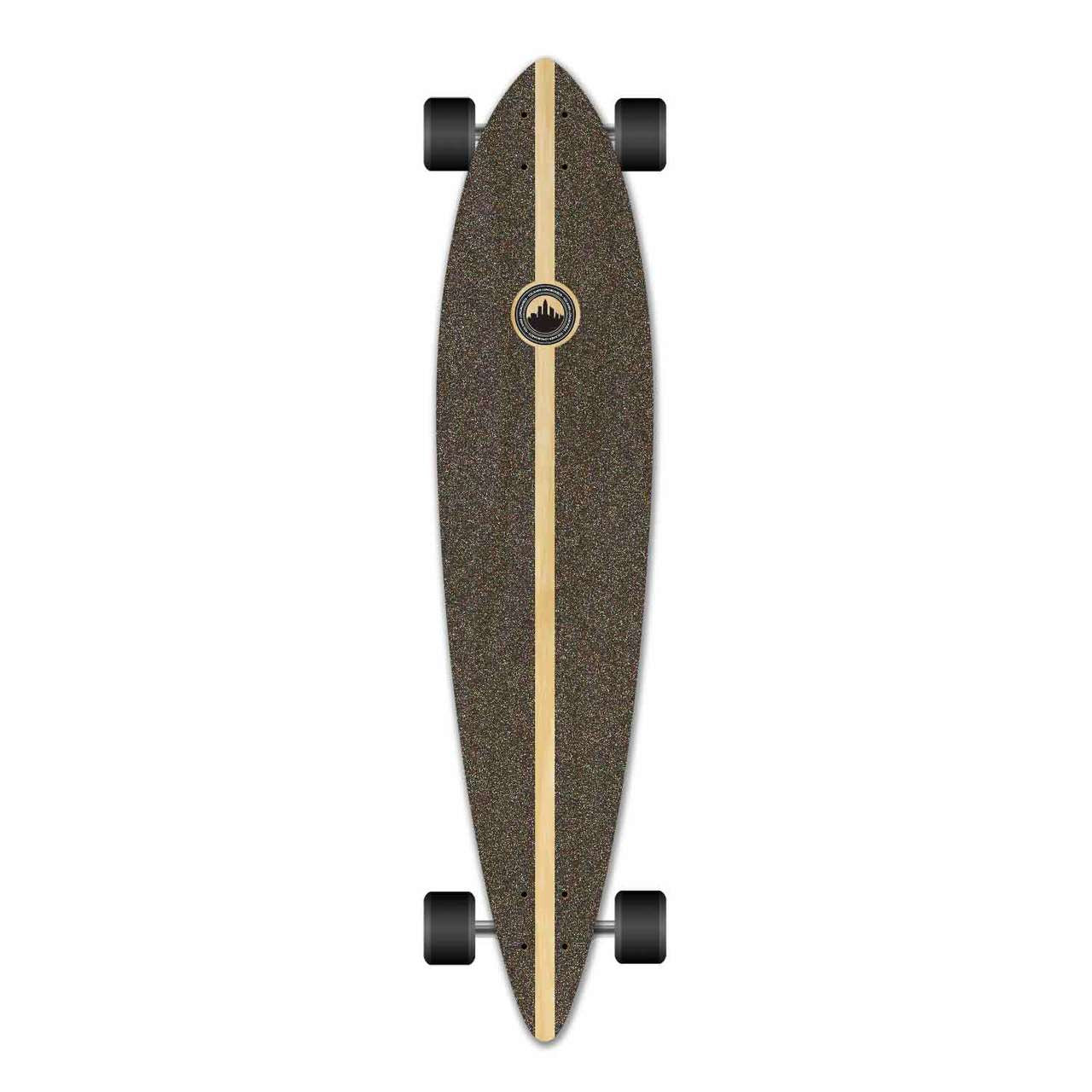 Yocaher Pintail Longboard Complete - Checker Yellow
