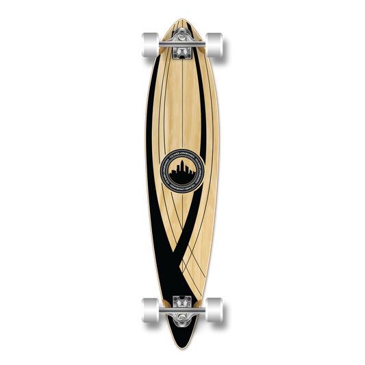 Yocaher Pintail Longboard Complete - Crest Onyx