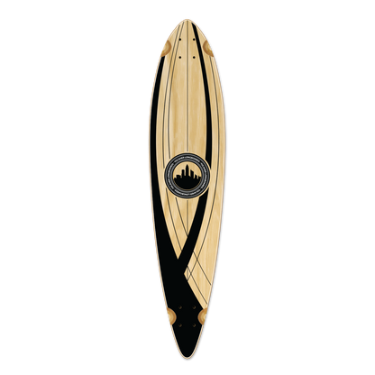 Yocaher Pintail Longboard Deck - Crest Onyx