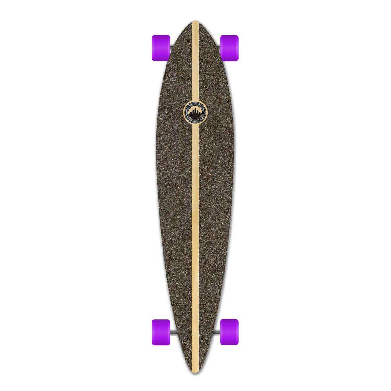 Yocaher Pintail Longboard Complete - Geometric Series - Purple