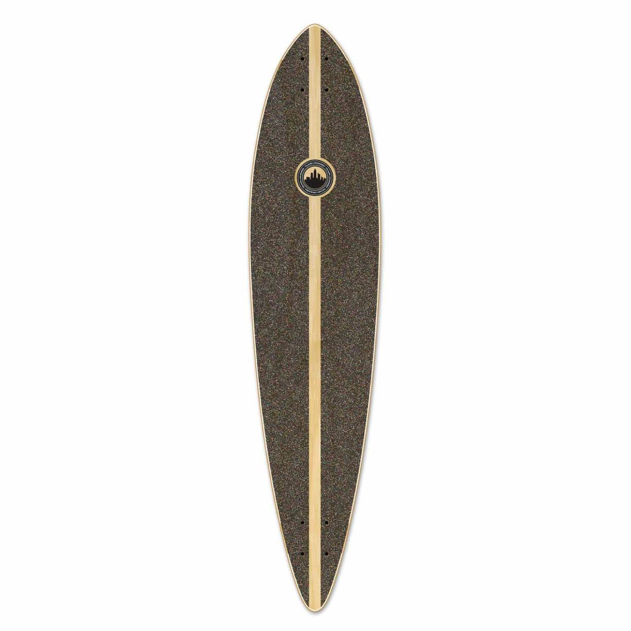 Yocaher Pintail Longboard Deck - Geometric Series - Purple