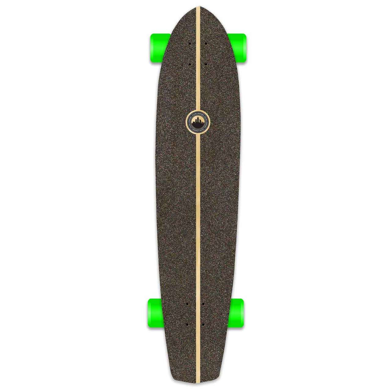 Yocaher Slimkick Longboard Complete - Stained Black