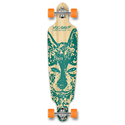 Yocaher Drop Through Longboard Complete - Spirit Animal WOLF