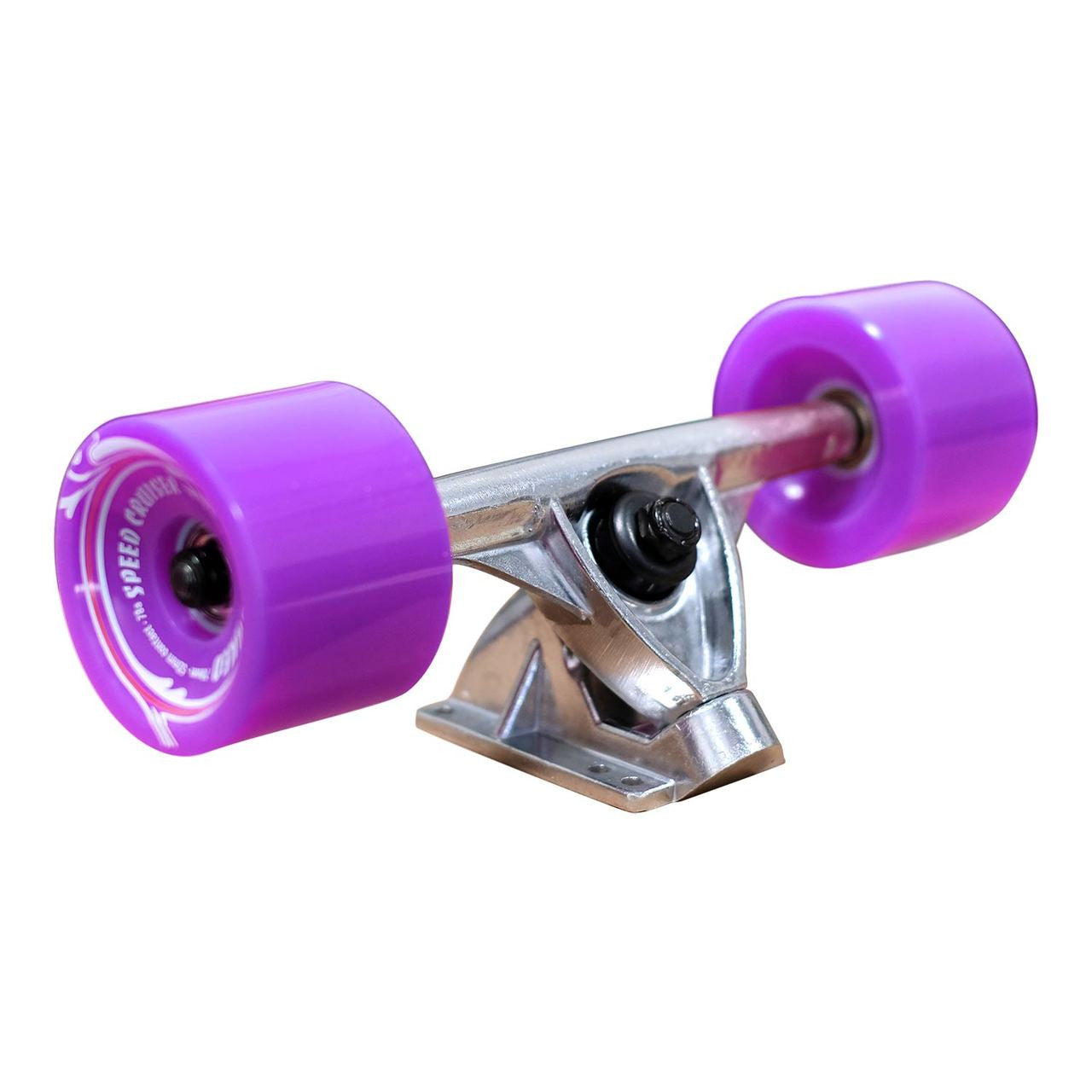 Yocaher Drop Through Longboard Complete - Geometric Series - Purple