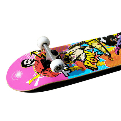 Yocaher Complete Skateboard 7.75" - Comix Series - Action