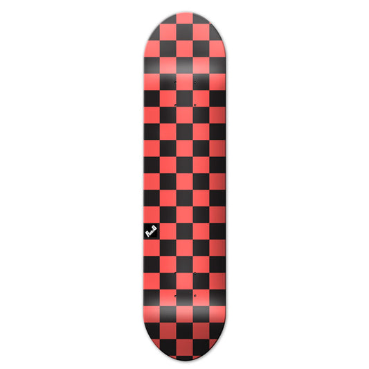 Graphic Skateboard Deck - Checker Orange
