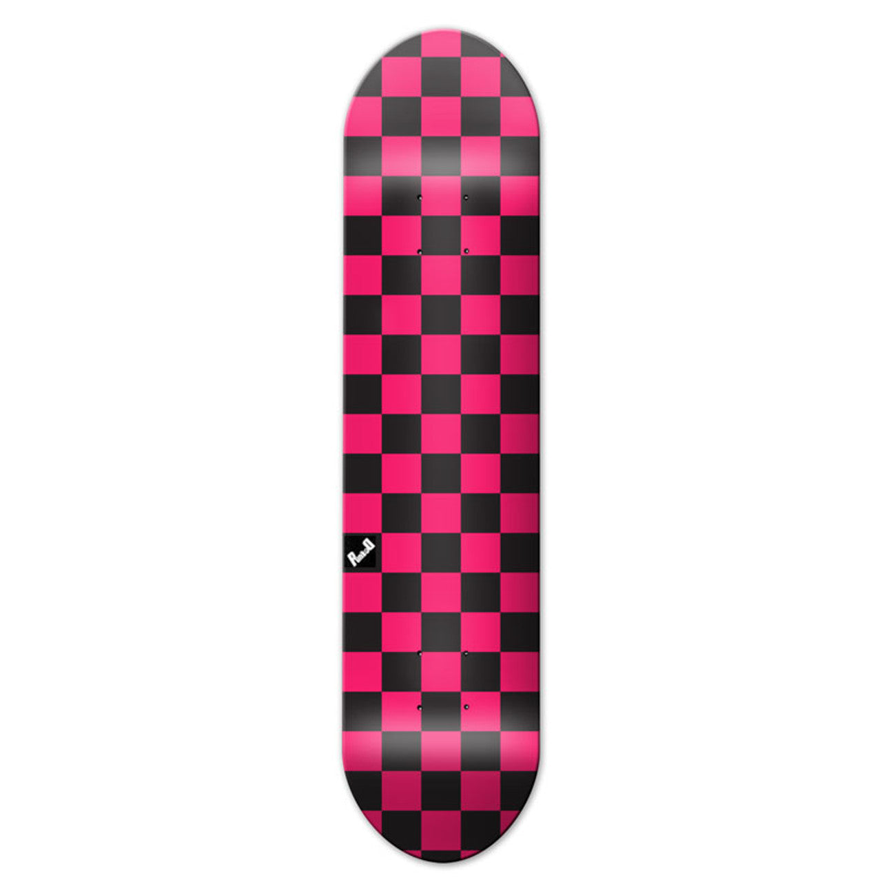 Graphic Skateboard Deck - Checker Pink