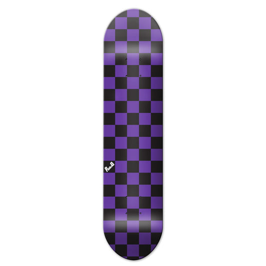 Graphic Skateboard Deck - Checker Purple