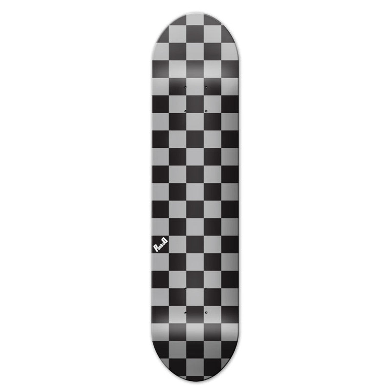 Graphic Skateboard Deck - Checker Silver