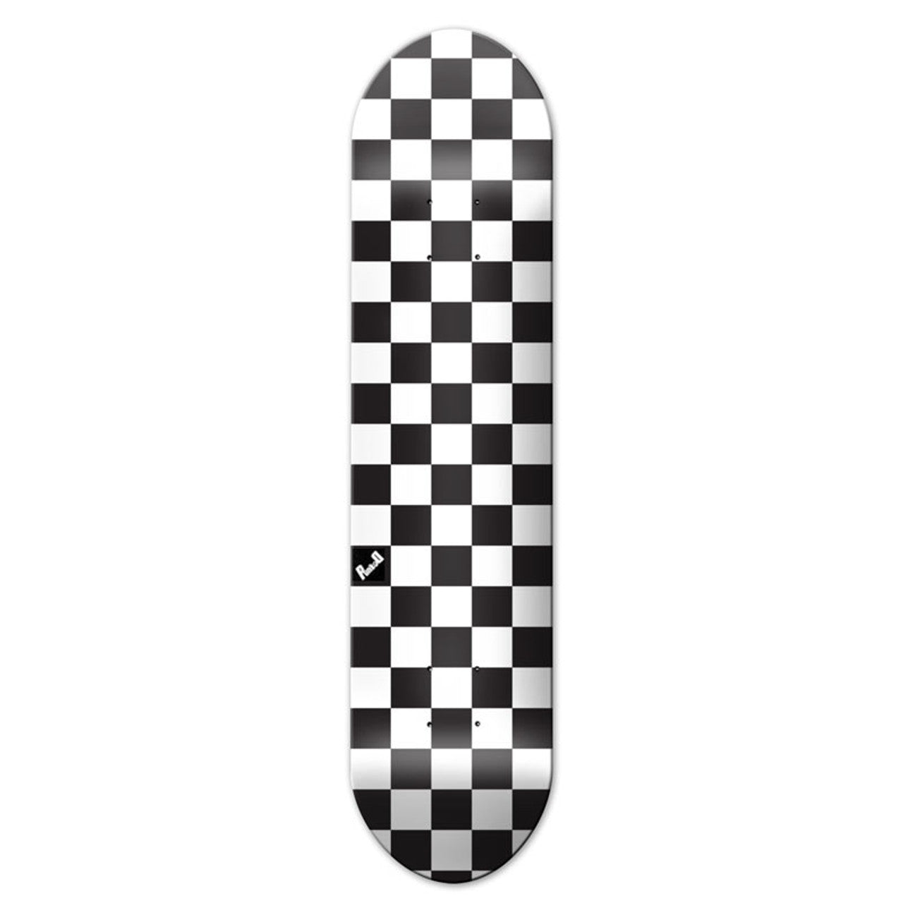 Graphic Skateboard Deck - Checker White