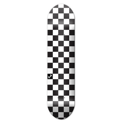 Graphic Skateboard Deck - Checker White