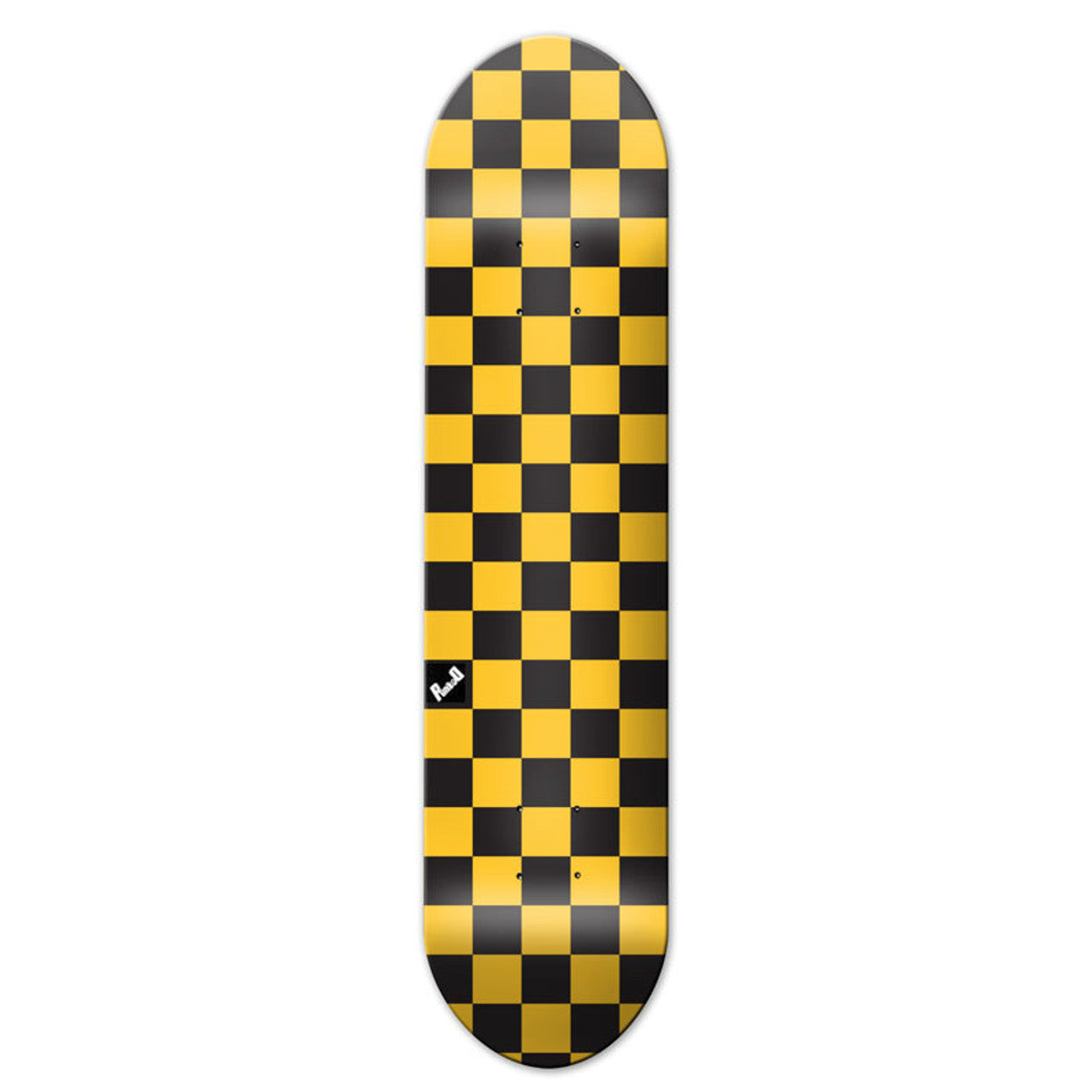 Graphic Skateboard Deck - Checker Yellow