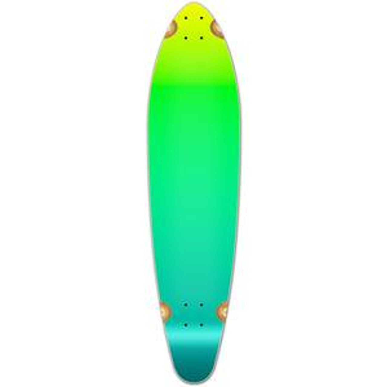 Yocaher Kicktail Longboard Deck - Gradient Green