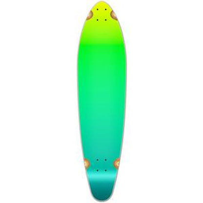 Yocaher Kicktail Longboard Deck - Gradient Green