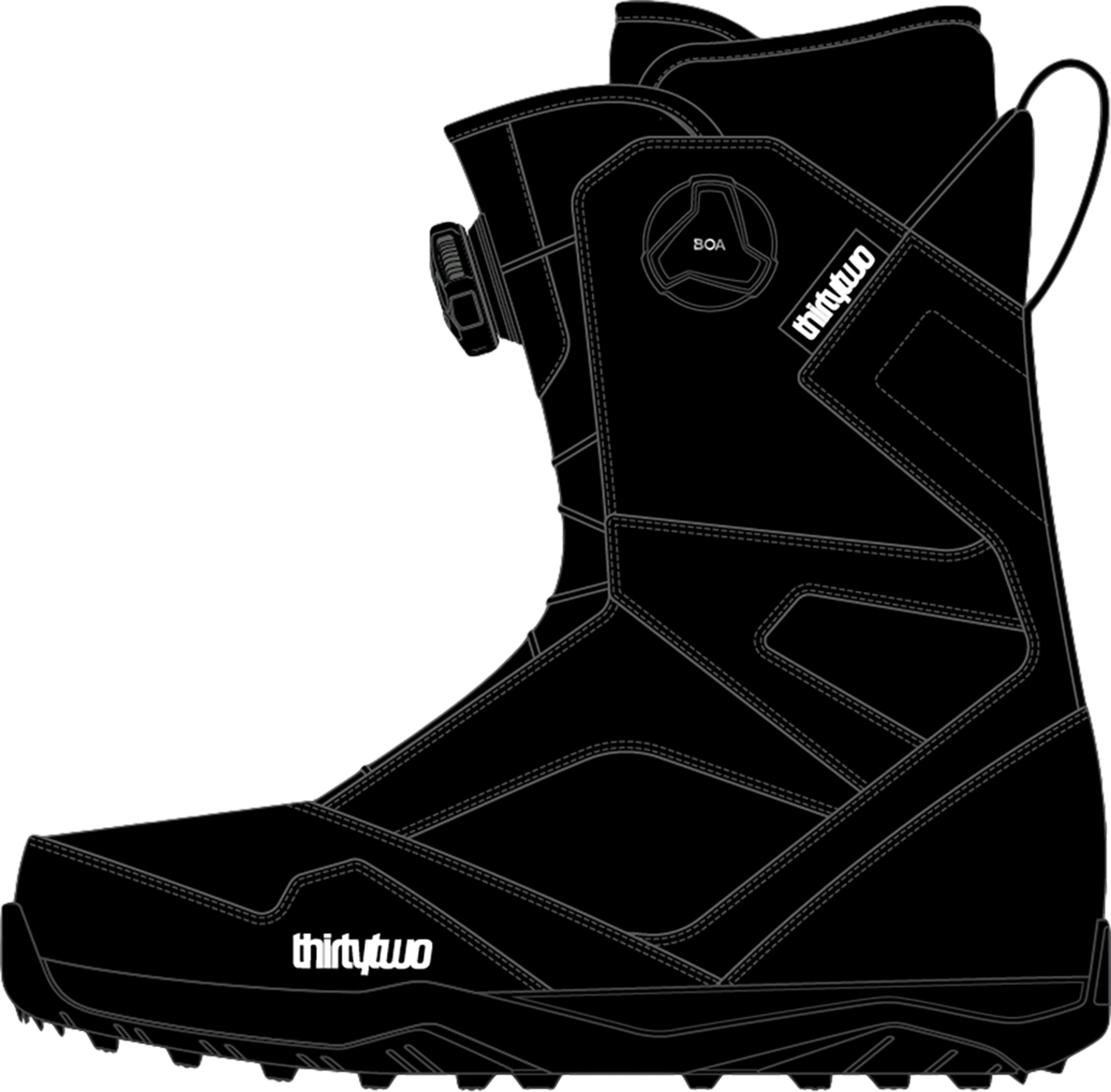 Thirtytwo Men's Stw Double Boa '22 Black Snow Boots