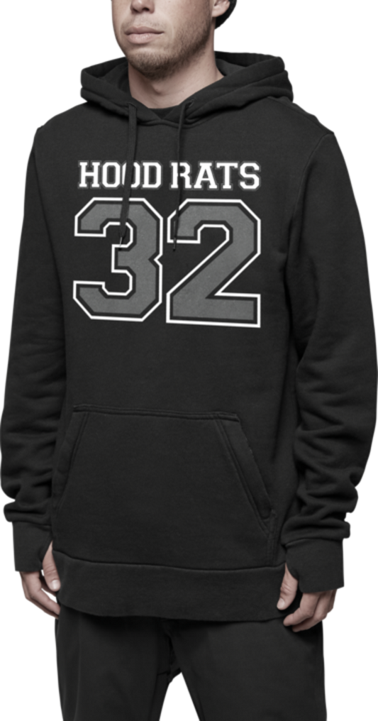 Thirtytwo Men's Hood Rats Team Hooded Pullover Black Clothing