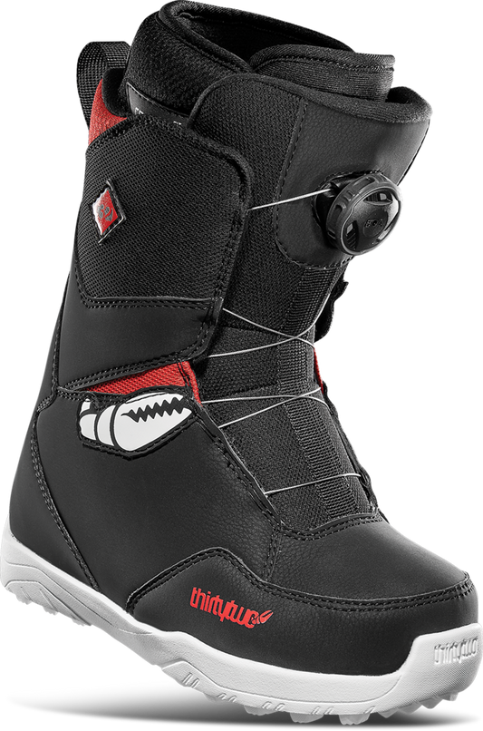 Thirtytwo Youth Lashed Crab Grab Boa '21 Black Grey Red Snow Boots