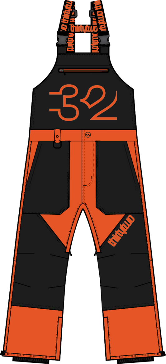 Thirtytwo Youth Basement Bib Orange Clothing