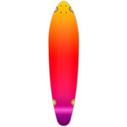 Yocaher Kicktail Longboard Deck - Gradient Pink